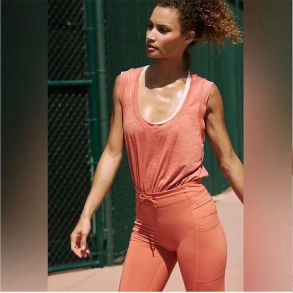 Free People Movement Off to the Races Sleeveless Jumpsuit, Copper, Medium. NWOT! - Picture 1 of 16